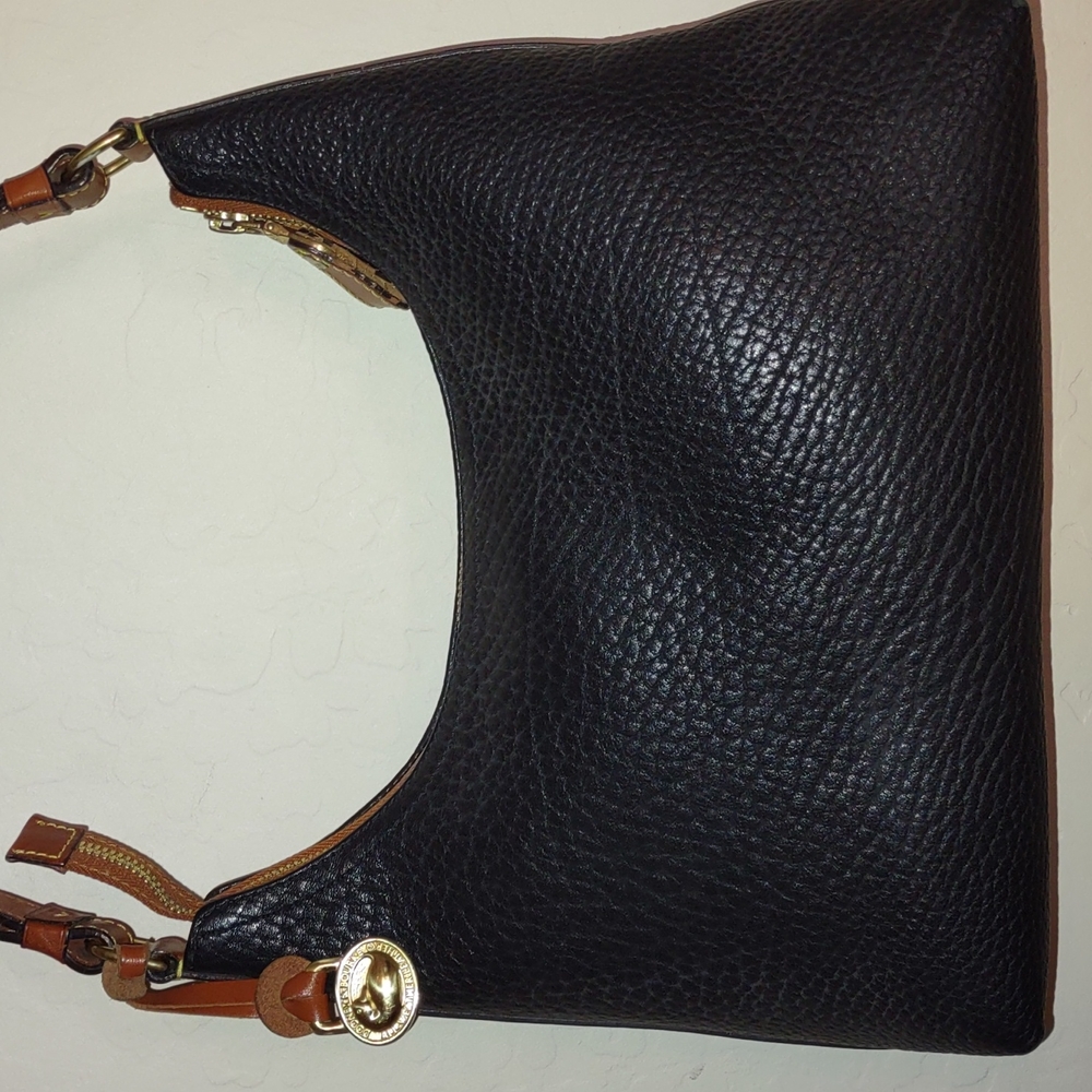 Black and brown leather purse
